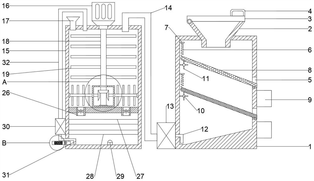 Livestock breeding water treatment integrated equipment