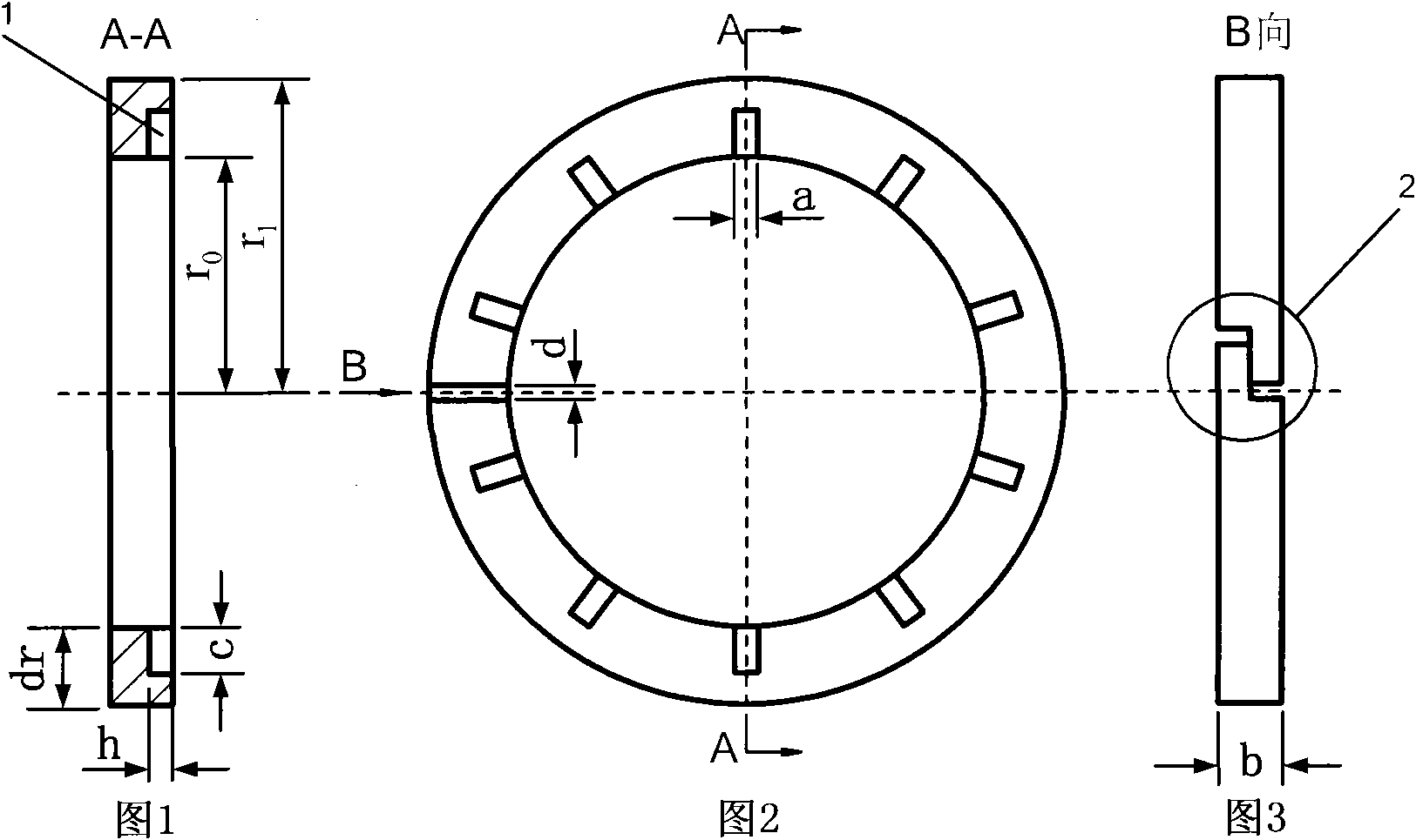 Sealing ring with isobathic rectangular groove on end surface
