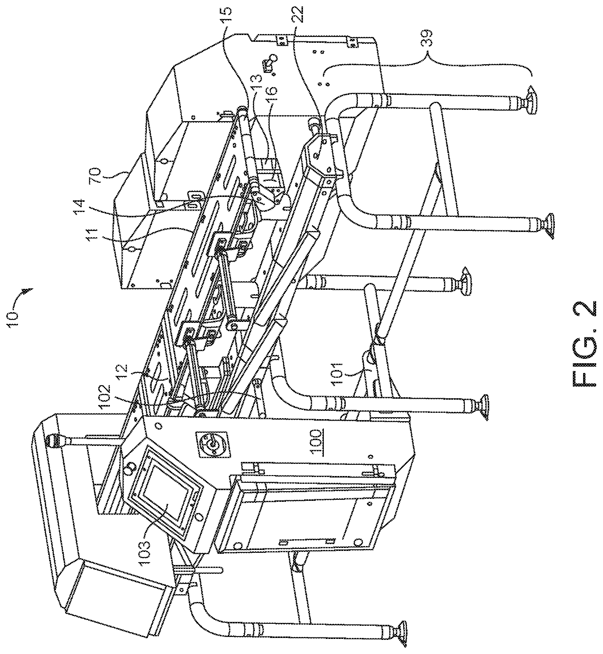 Support structure for a conveyor system