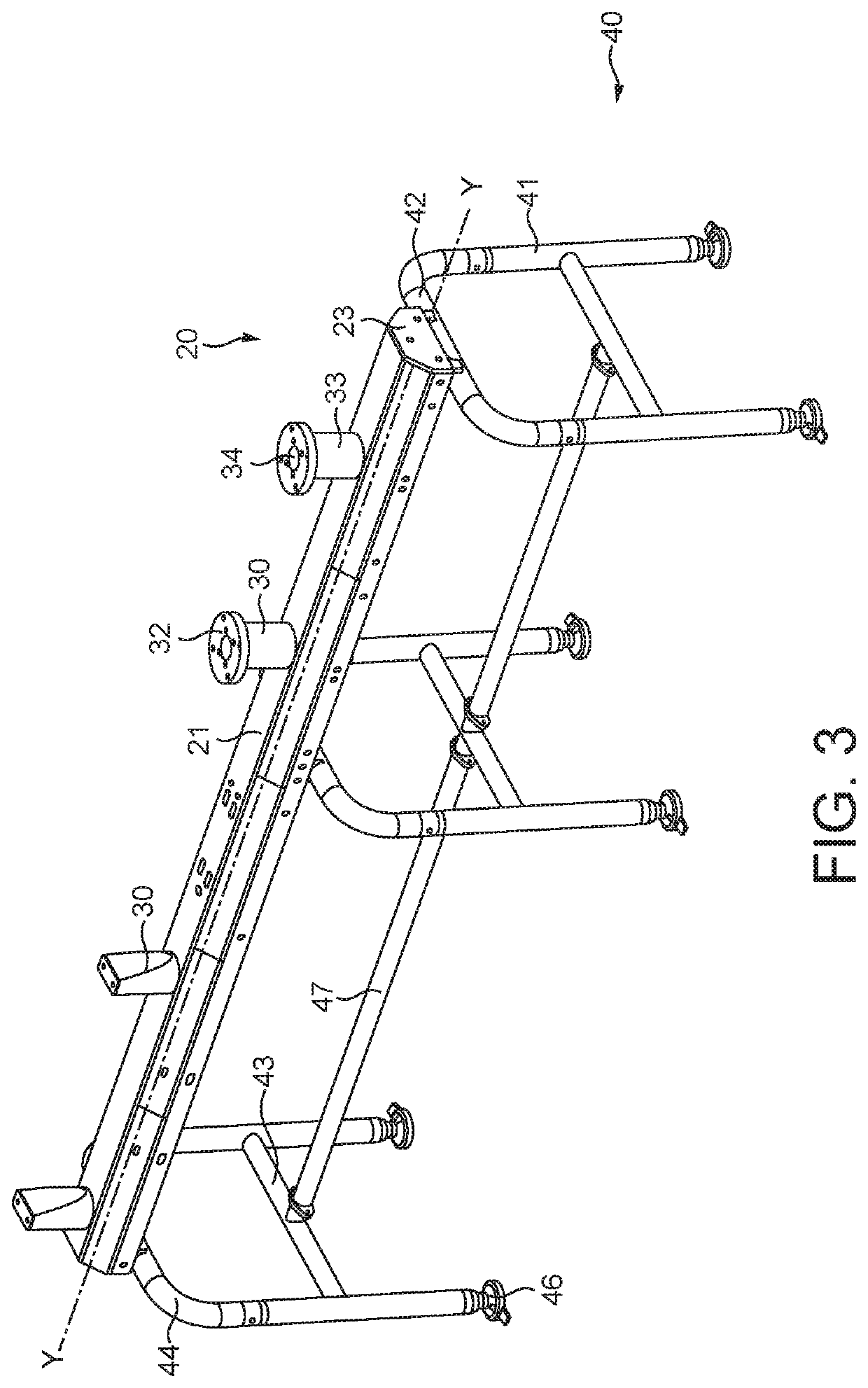 Support structure for a conveyor system