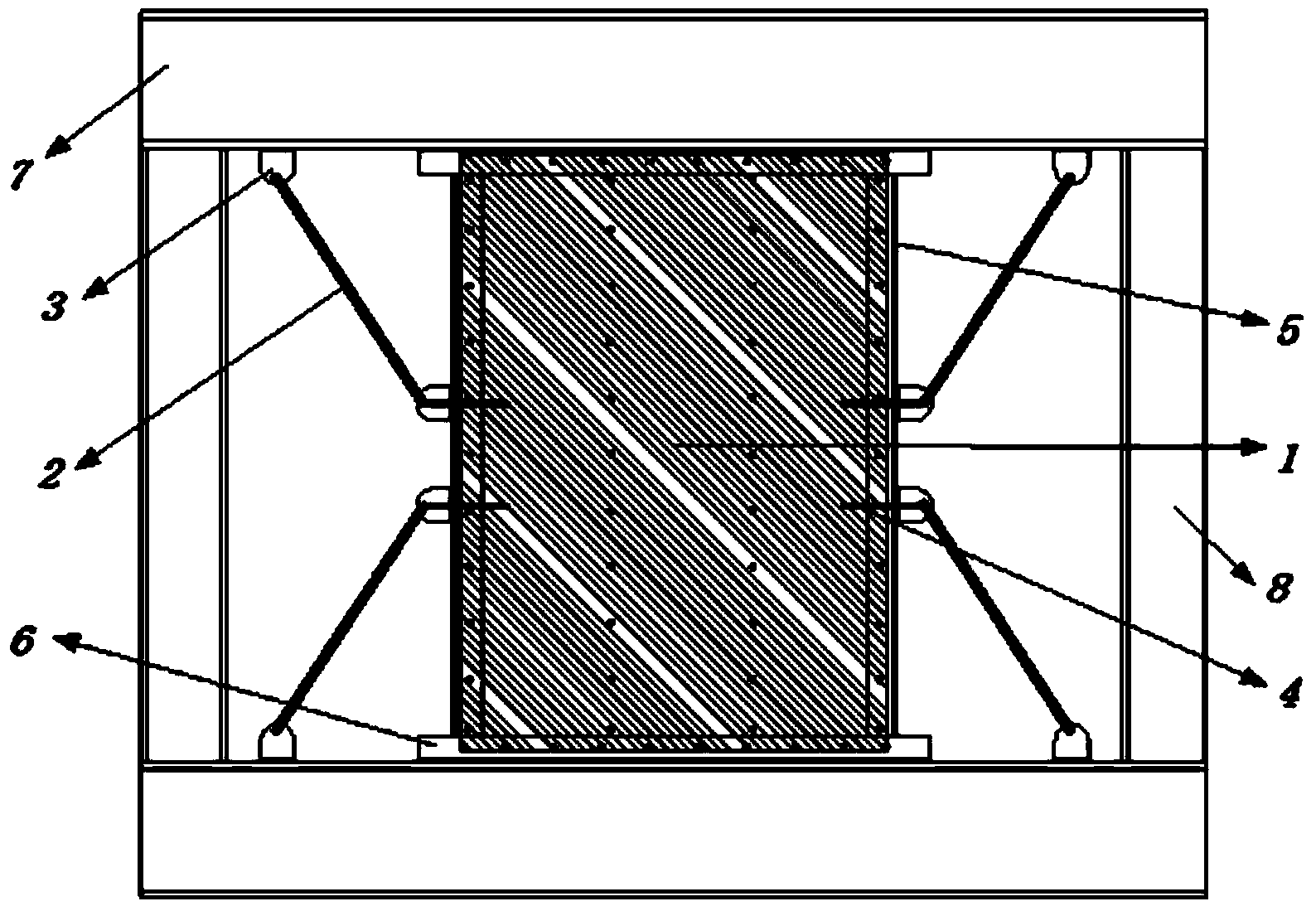 Prestress oblique double-layer folded steel plate shear wall