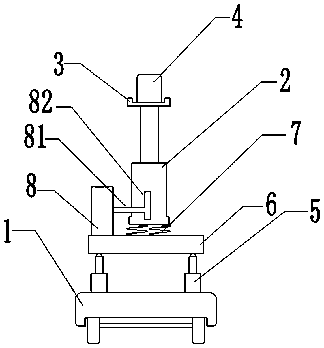 Height adjusting method for coal checking system