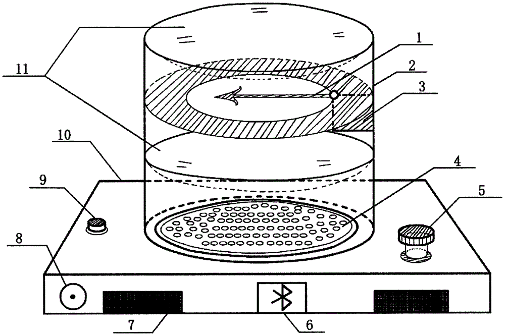 Pendulum projection sleep helping device based on Kohler lighting