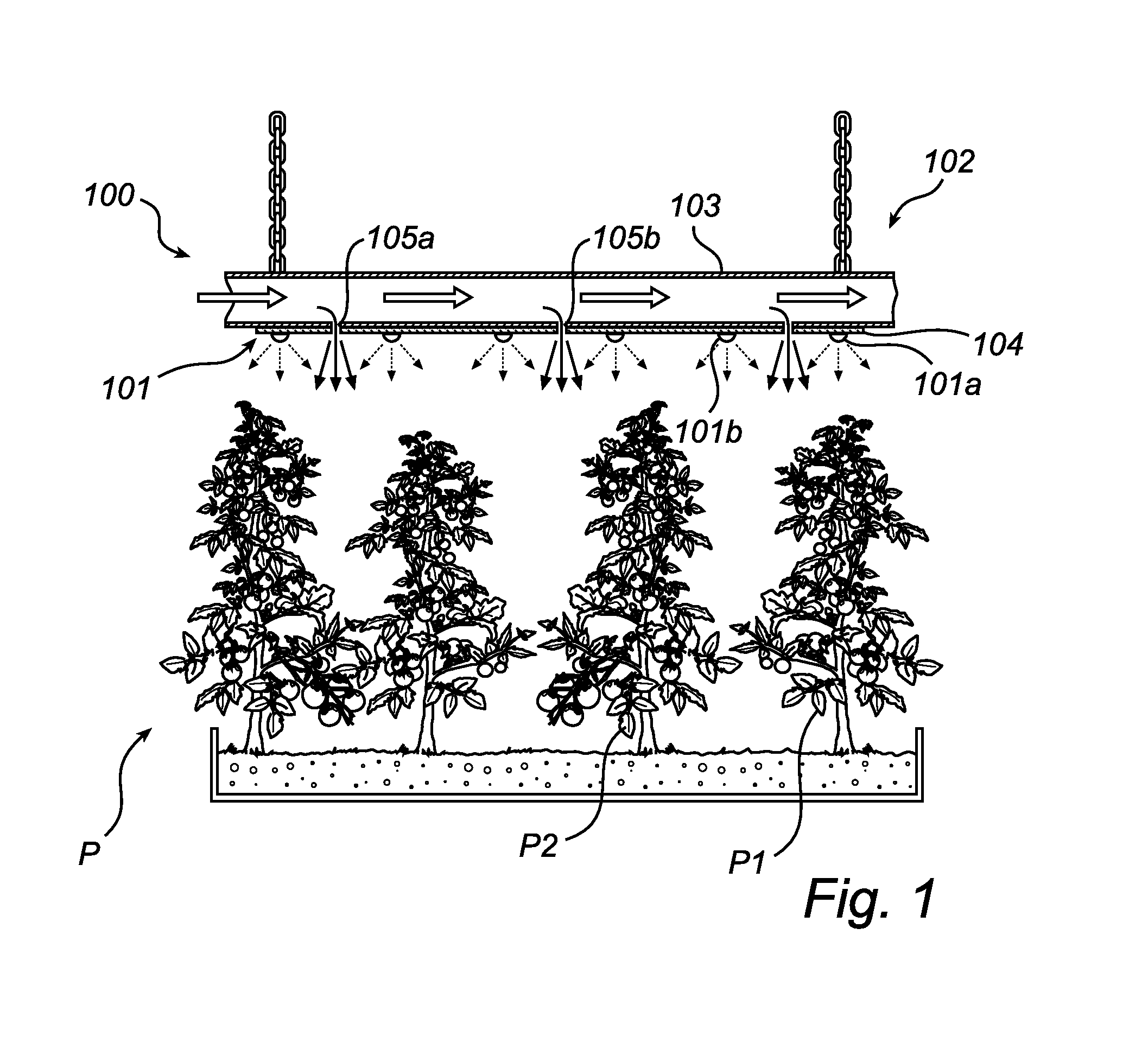 Lighting system with cooling arrangement