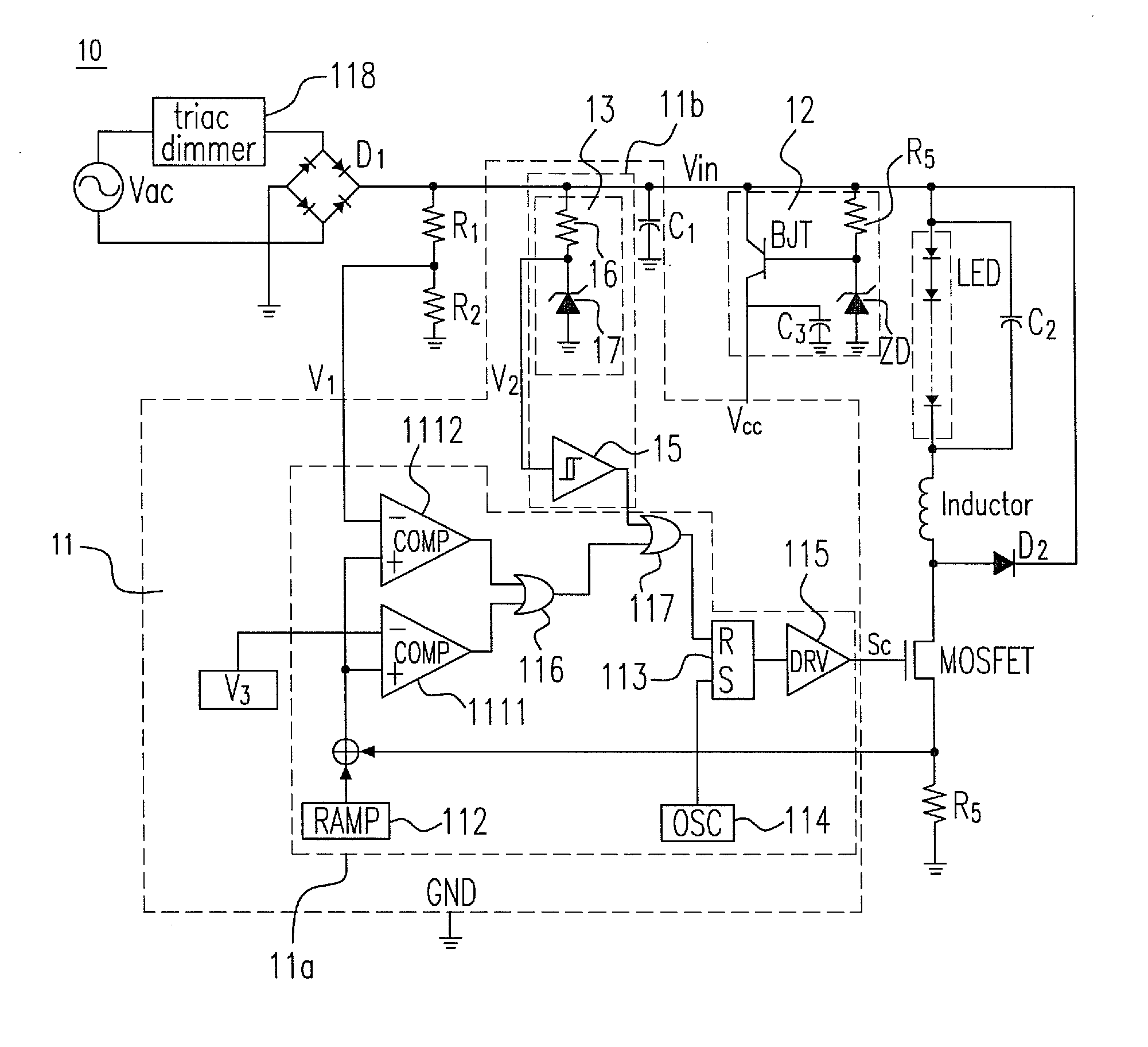Driving circuit for LED