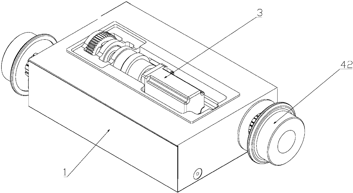 Variable-gauge steel wheel driving device