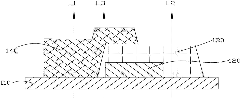 COA substrate formed directly by splicing photomasks and display panel