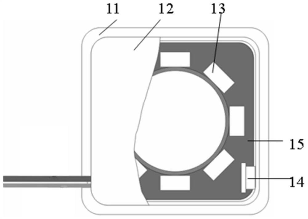 Detection light source assembly for preventing candid shooting of a mobile phone