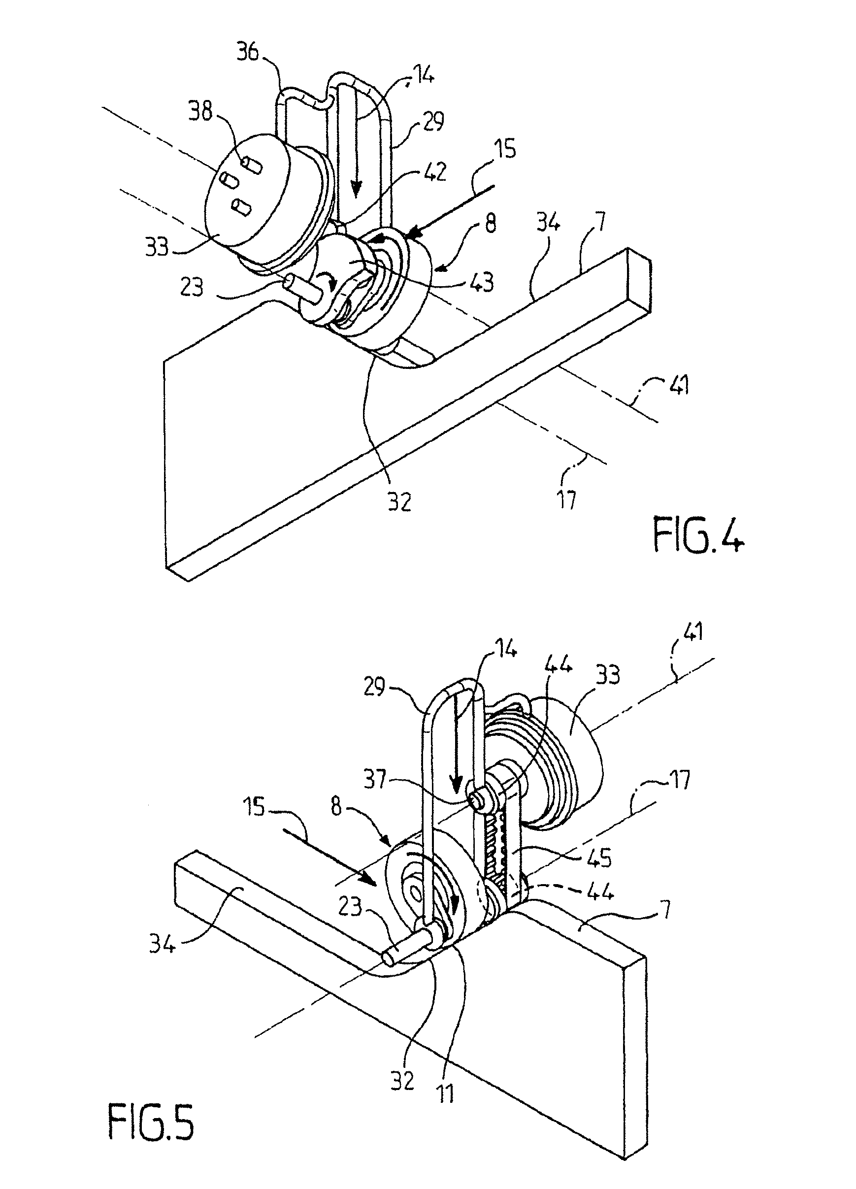 Orientation device for orientating a sensor probe