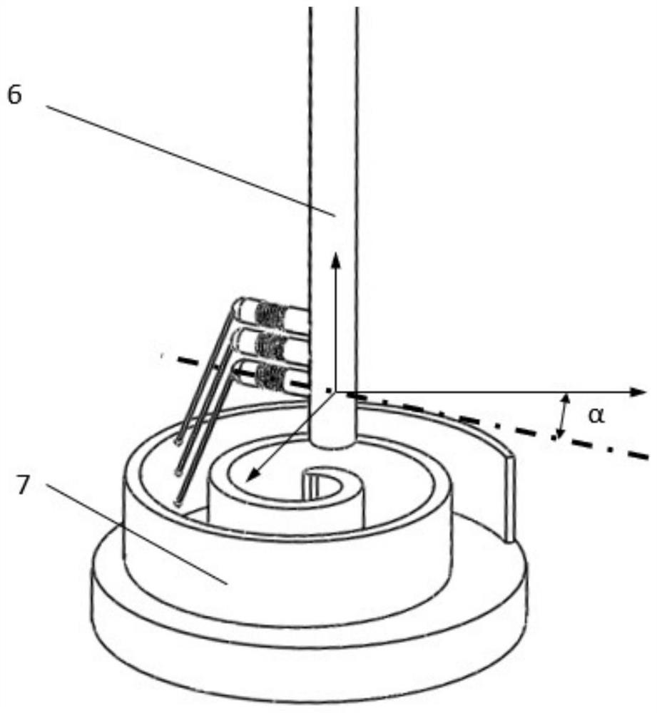 Scroll plate body error on-machine measurement method based on four-axis numerical control milling machine