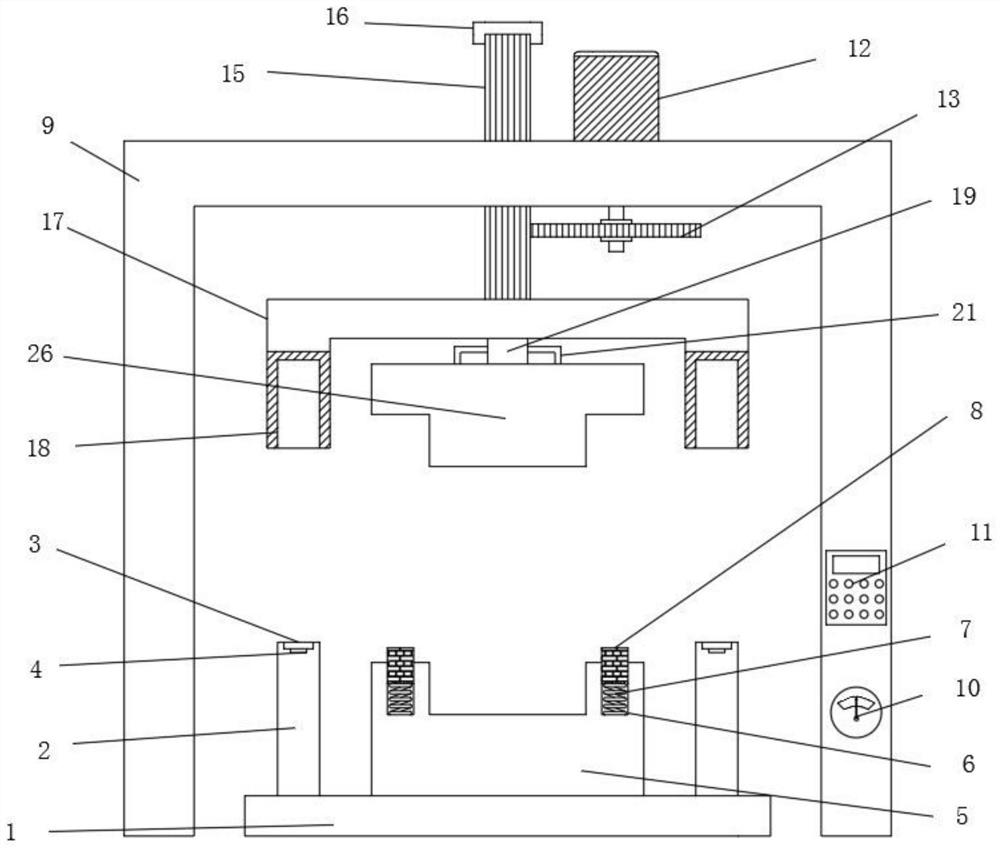 Workpiece positioning and buffering device of automobile part stamping die