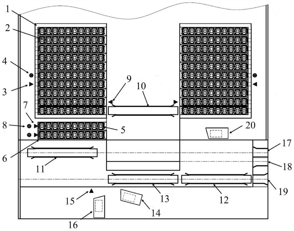 Sample rack carrying transport device and sample rack transport method