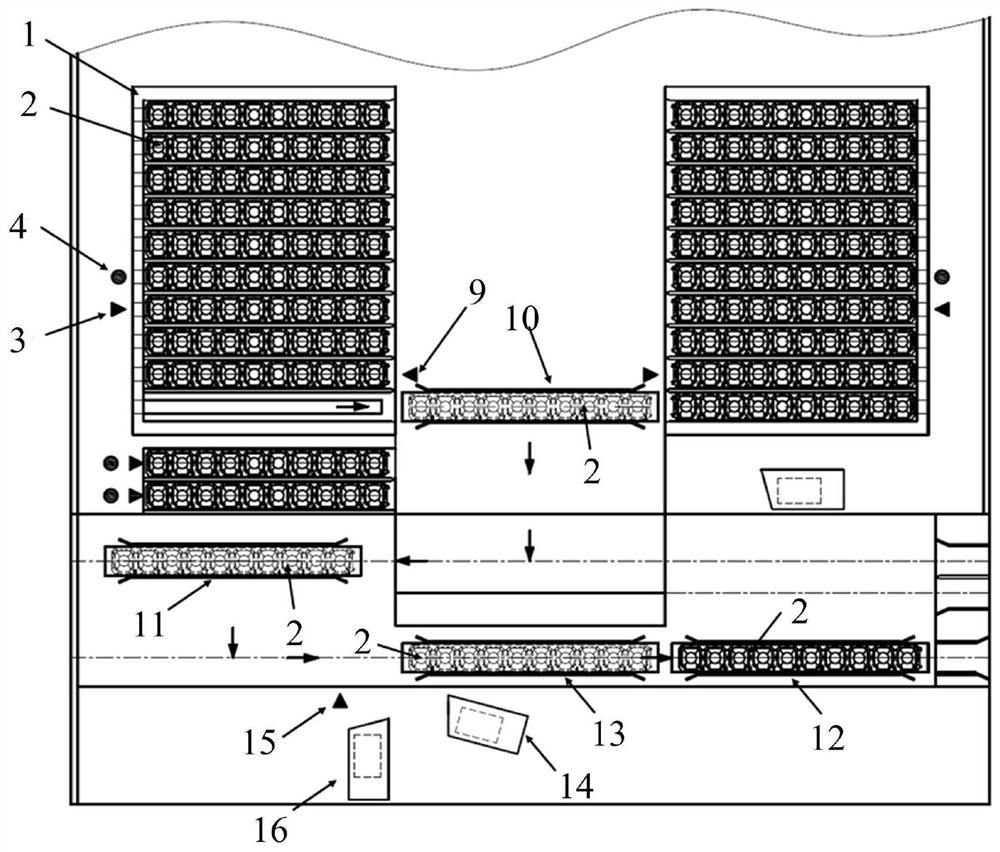 Sample rack carrying transport device and sample rack transport method