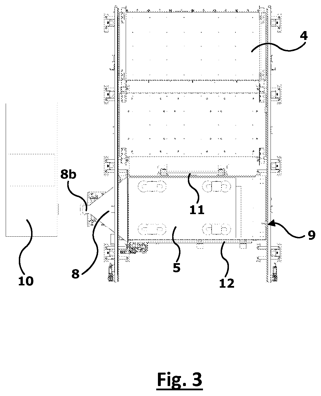 Sheet handling apparatus with automatic removal of separating foil and method thereof