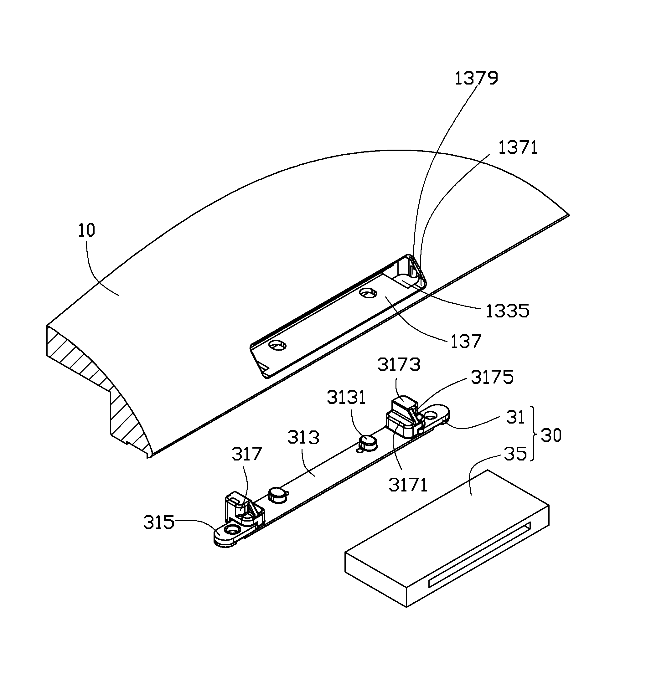 Electronic device with connecting assemblies