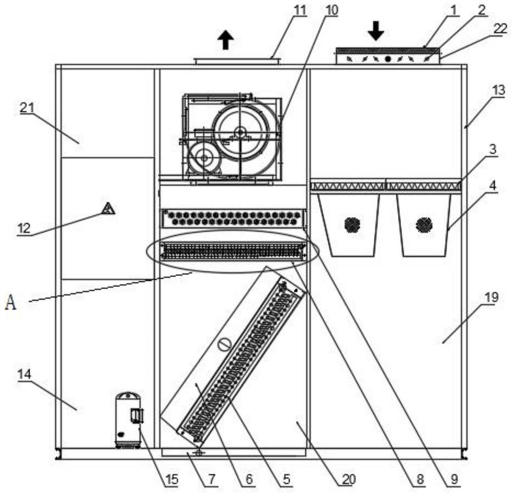 Special double-source integrated water source heat pump fresh air handling unit for data machine room