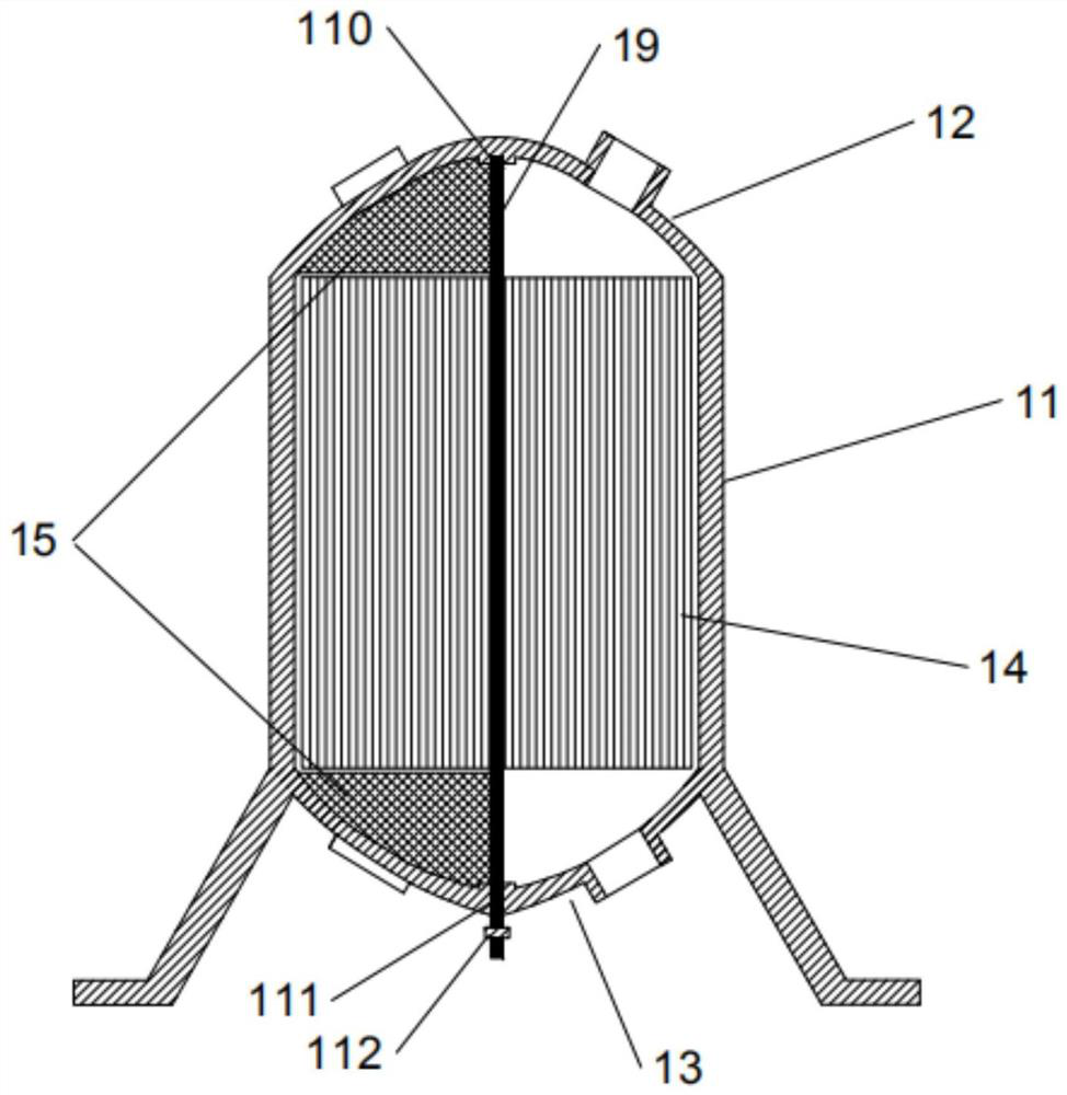 A kind of low-temperature sulfur and nitrate removal device and treatment method of ship tail gas