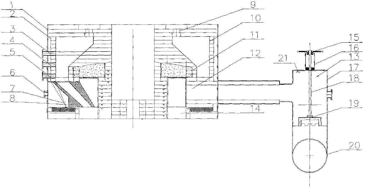 Raw coal gas guide device of coal pyrolysis furnace