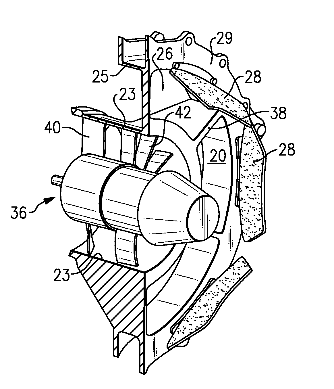 Integrated housing for fan and alternate flow check valve