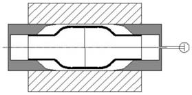 A process method of axial compression expansion forging of hollow structural parts with large cross-section difference