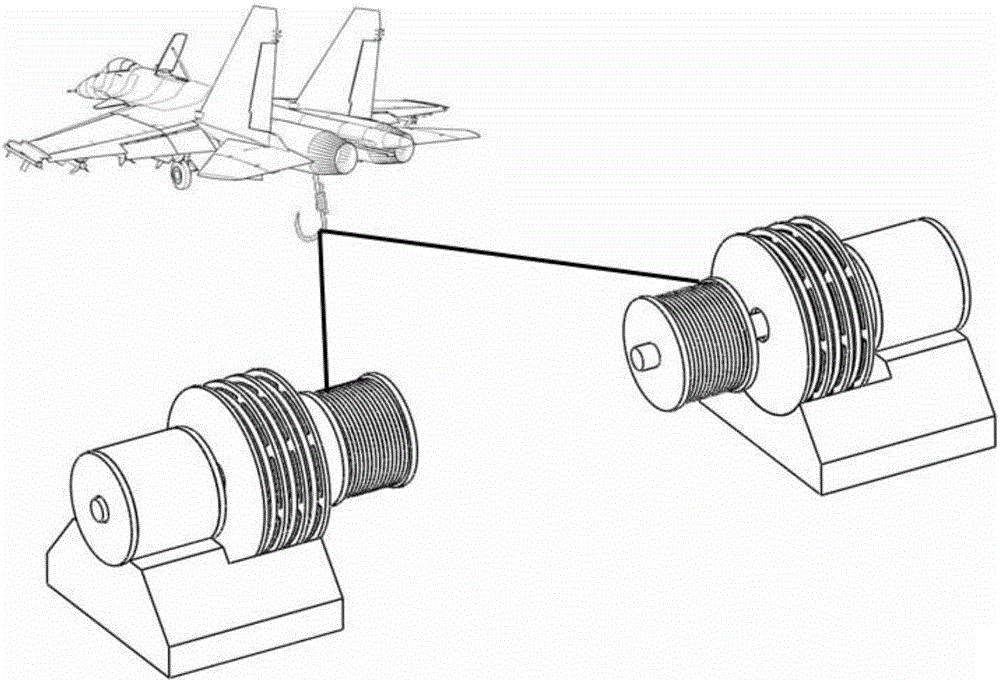 Electromagnetic arresting device for deck landing or landing of aircraft