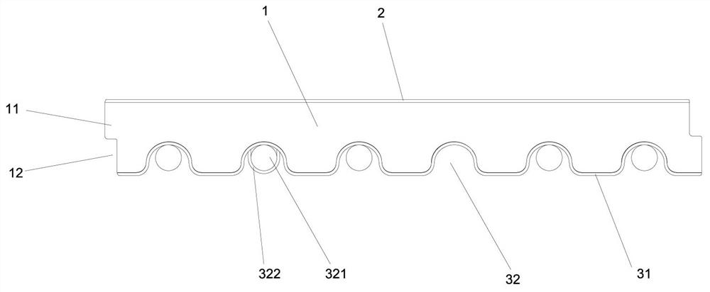 Assembly type pipeline integrated partition wall structure of single-side corrugated tile plate