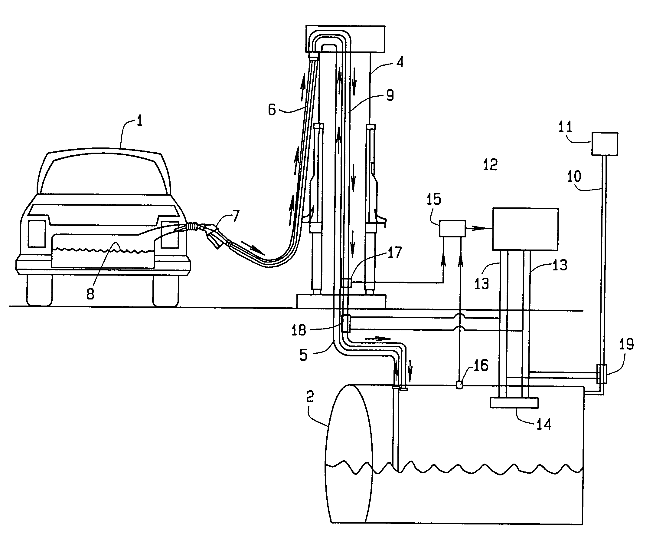 Enthalpy extractor for hydrocarbon vapors