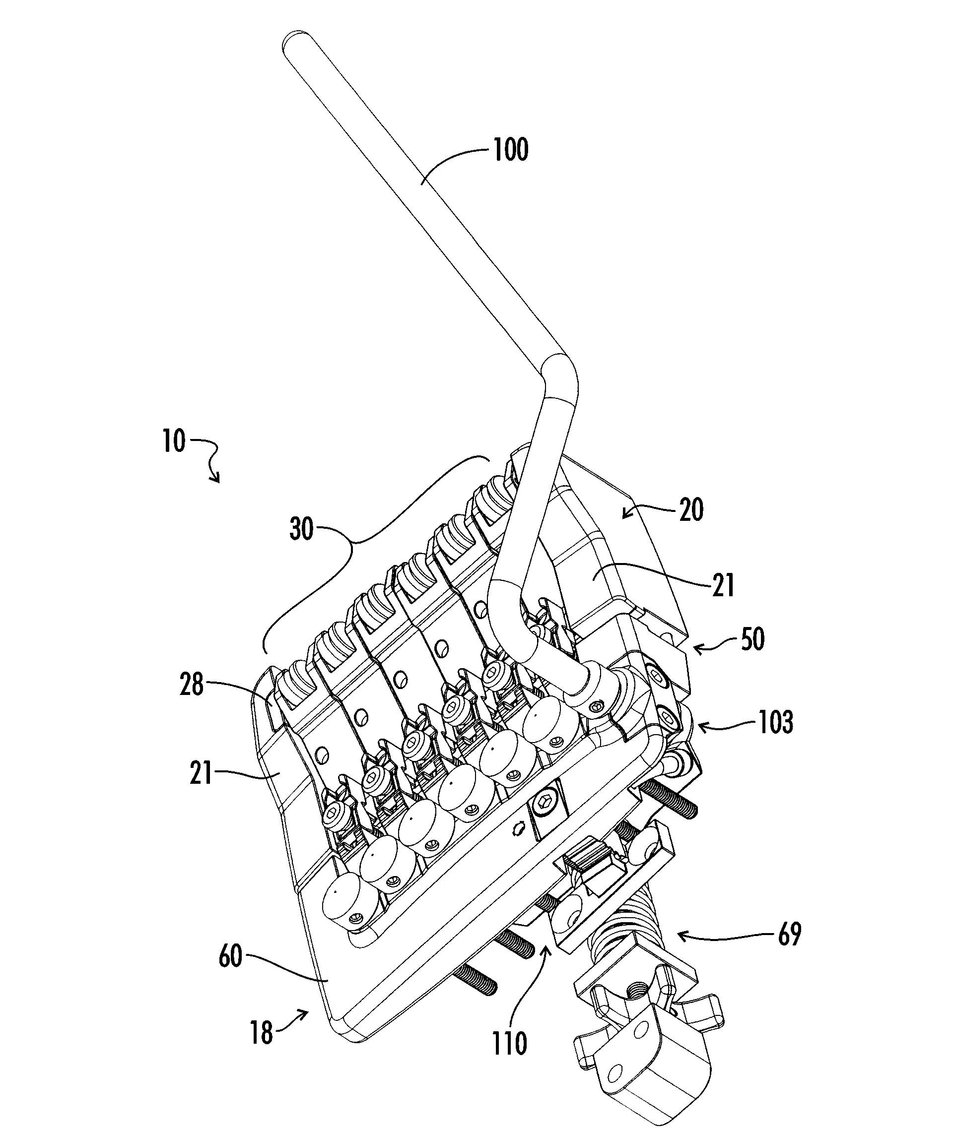 Tremolo Mechanism For A Stringed Musical Instrument With Cam Actuated Lock