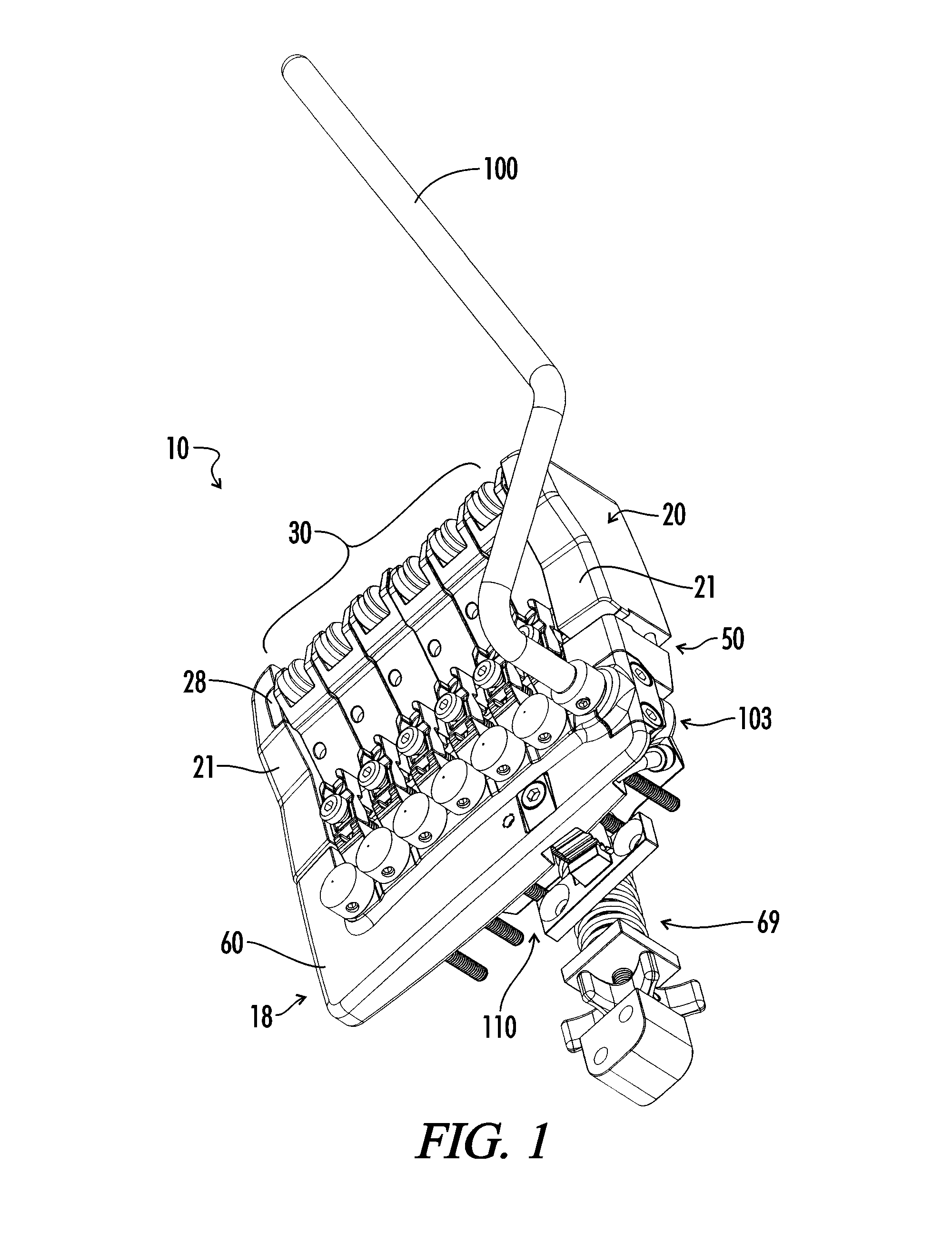 Tremolo Mechanism For A Stringed Musical Instrument With Cam Actuated Lock