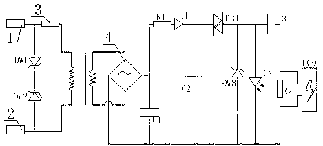 High-voltage electrifying display device