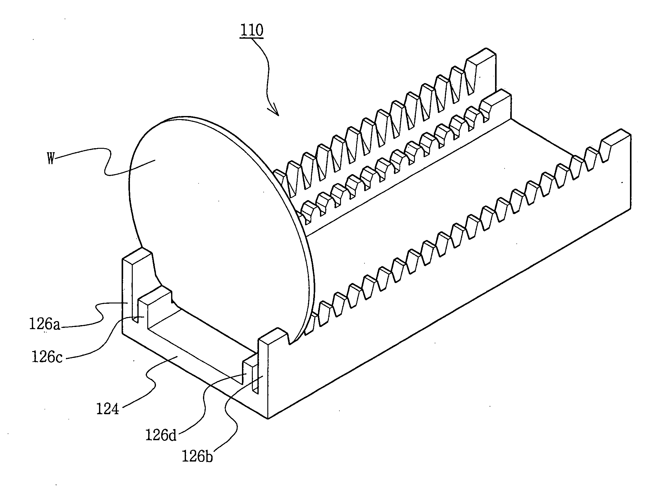 Wafer guide in wafer cleaning apparatus