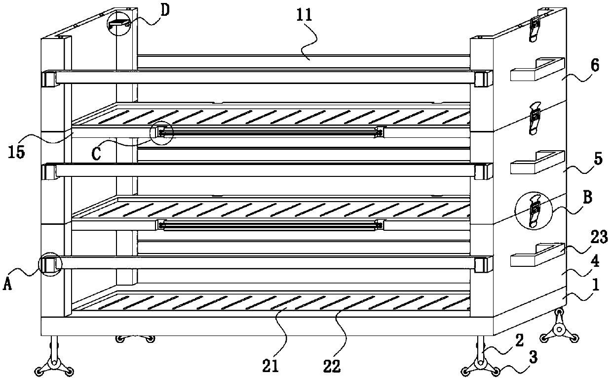 Ferry goods transportation device convenient to disassemble and assemble