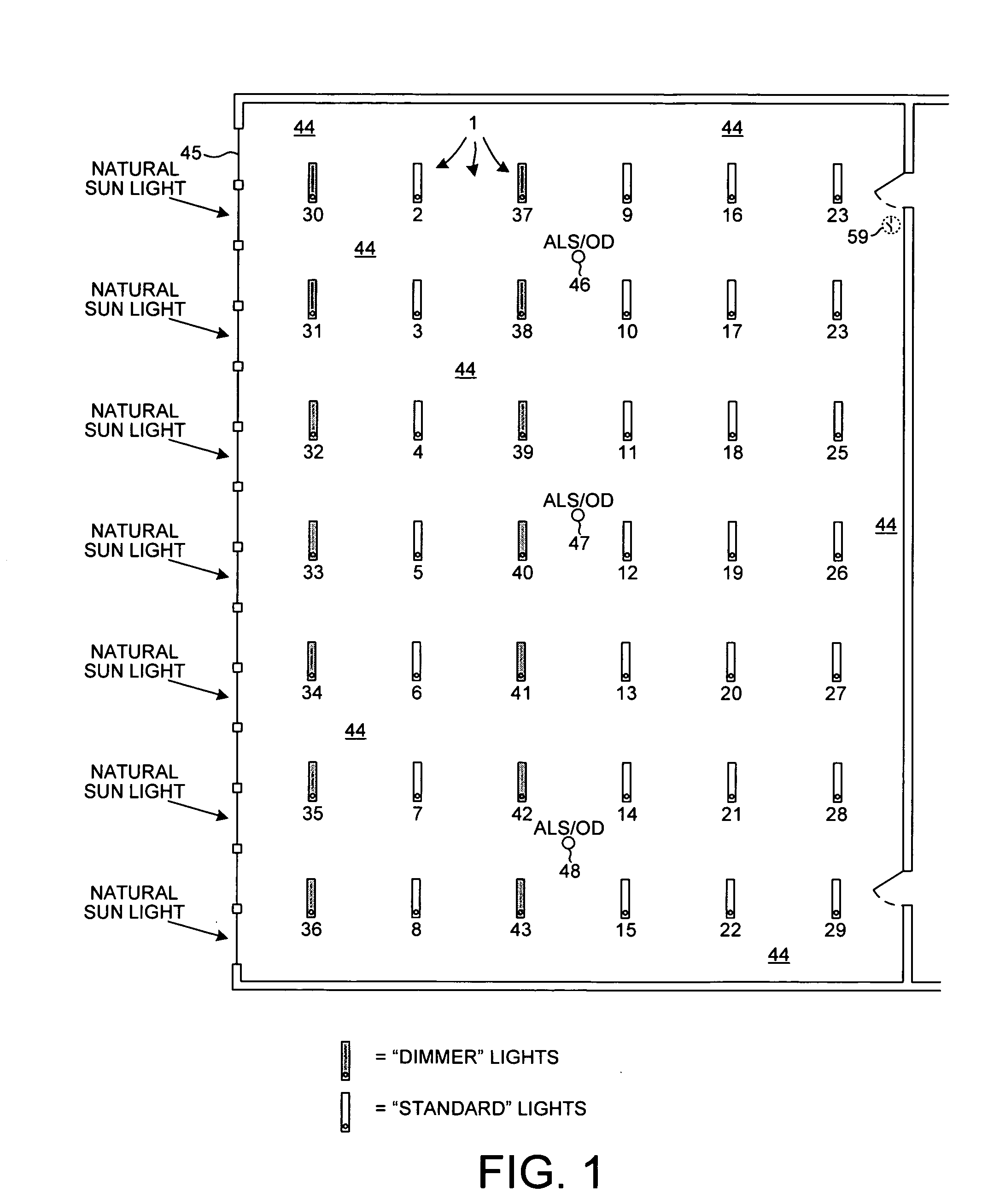 Ambient light sensor auto-calibration in a lighting control system