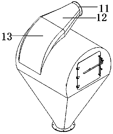 Clean type horizontal cyclone dust collector