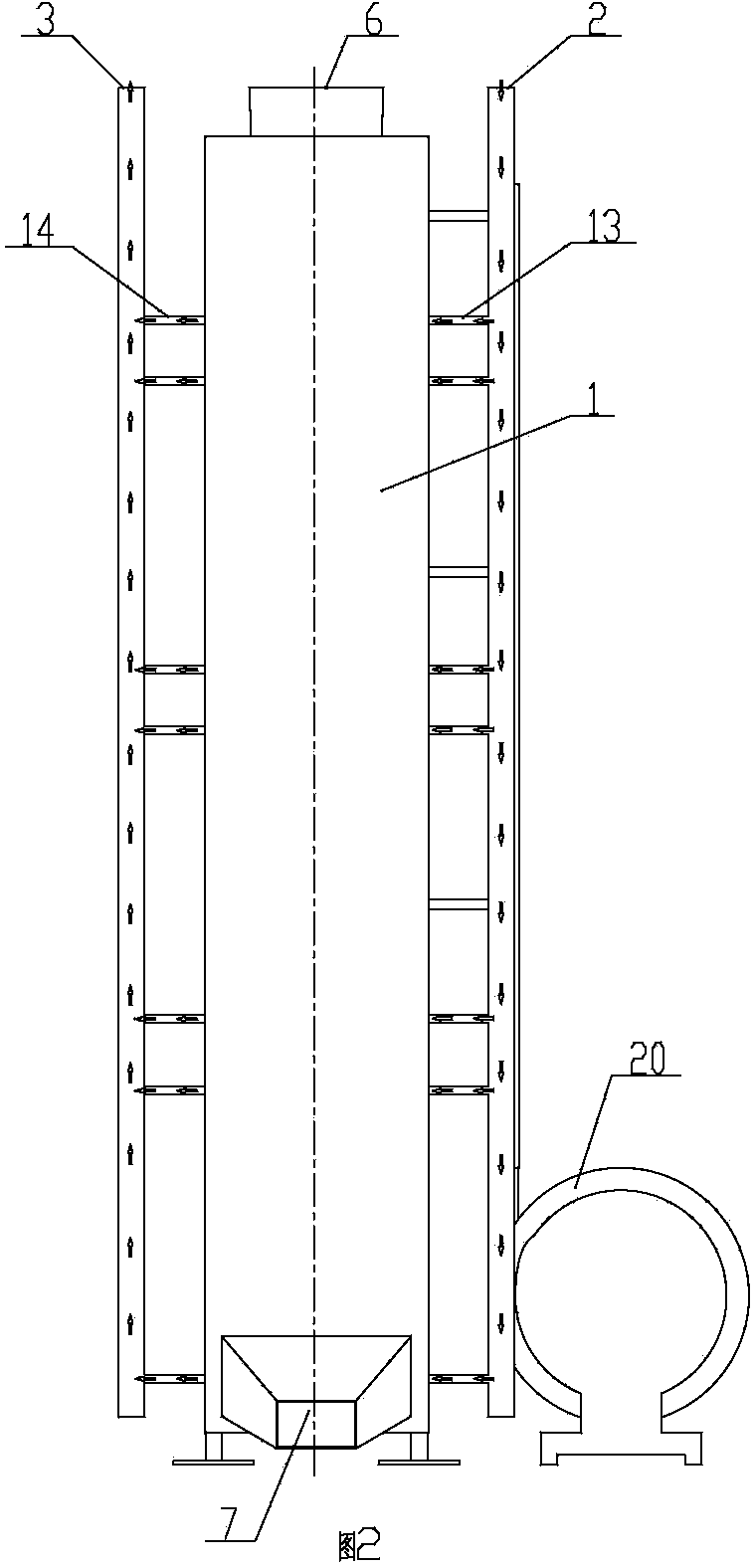 Moulding sand cooling dedusting tower as well as casting moulding sand processing device and method