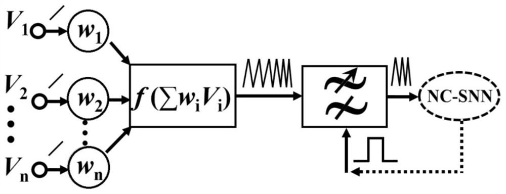 Neuromorphic spiking neural network-oriented electronic afferent neuron and implementation method thereof