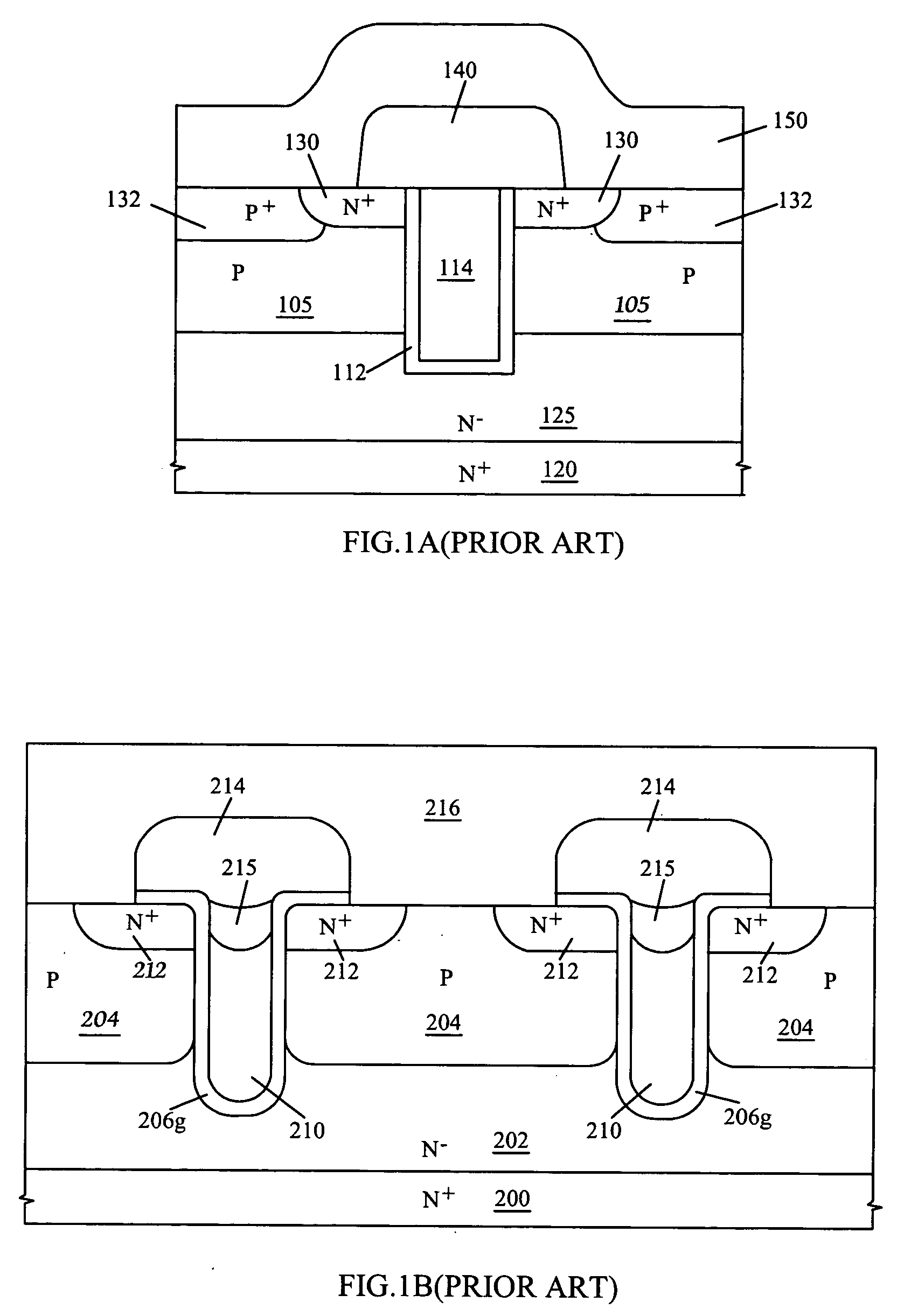 Self-aligned trench-type DMOS transistor structure and its manufacturing methods
