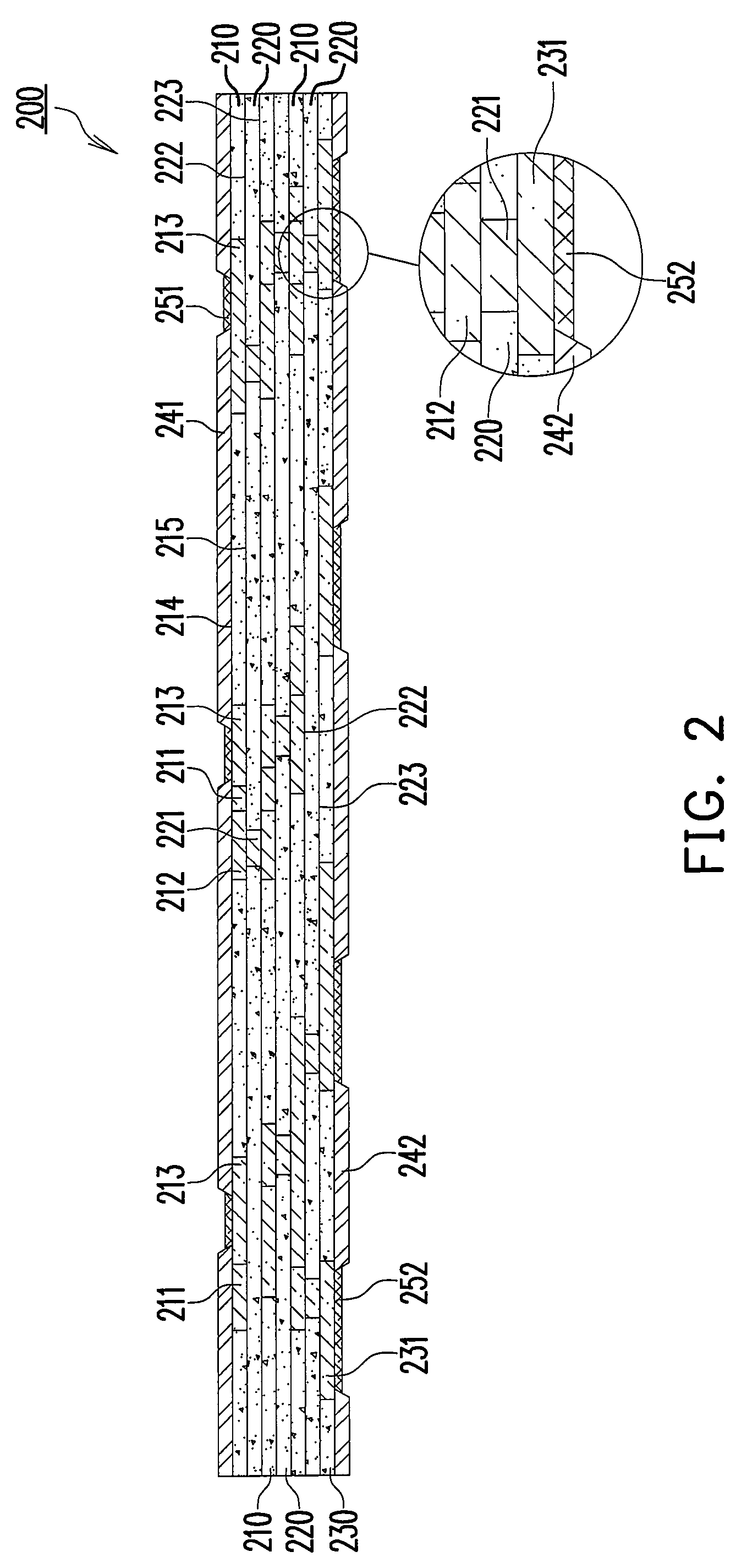 Coreless thin substrate with embedded circuits in dielectric layers and method for manufacturing the same