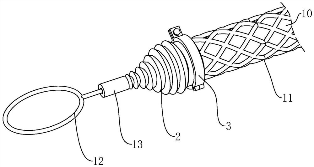 Net pulling sleeve for optical fiber cable