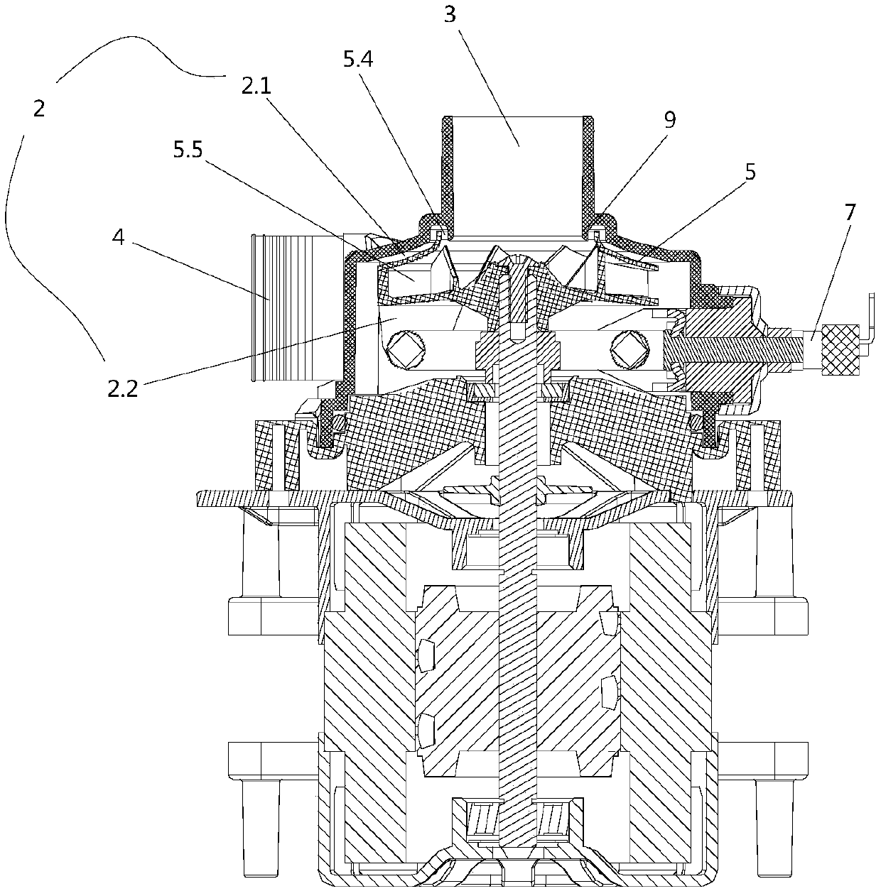 Pump of washing device