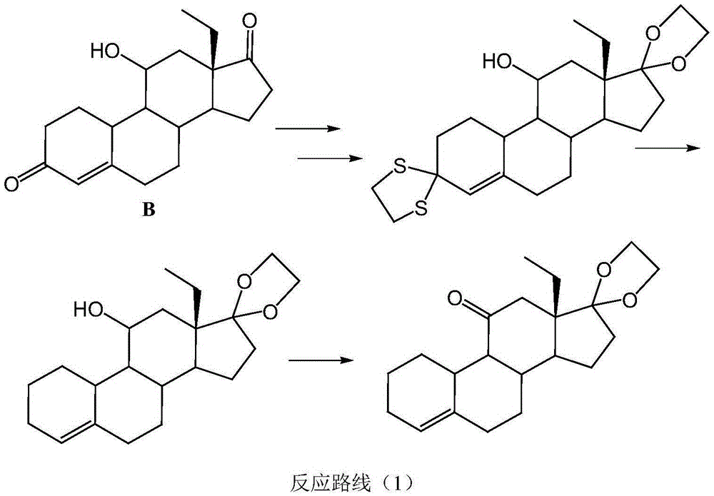 Synthesis method of desogestrel drug intermediate