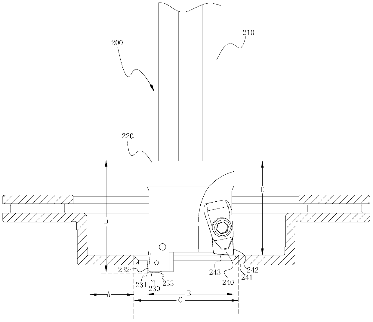 Production process of brake disc using turning tool