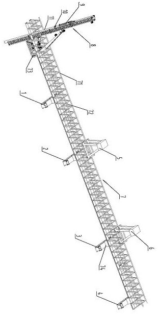 Piling and bridging construction all-in-one machine and construction method thereof