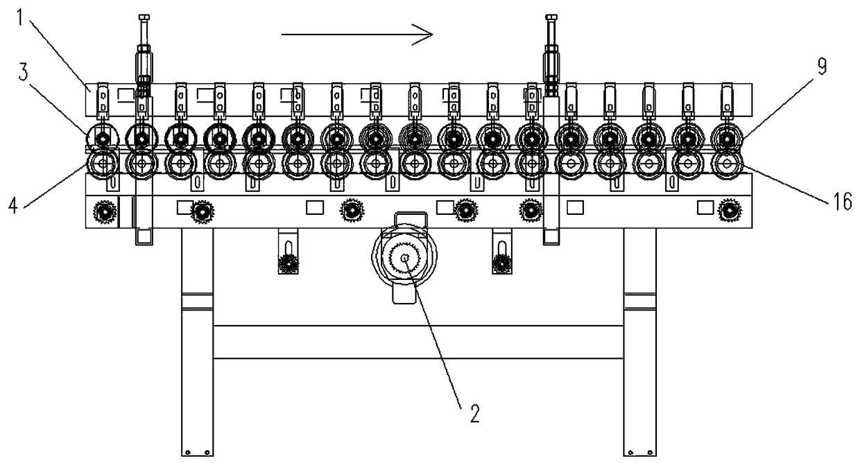 Grouped continuous gradient forming method and forming equipment for corrugated glass