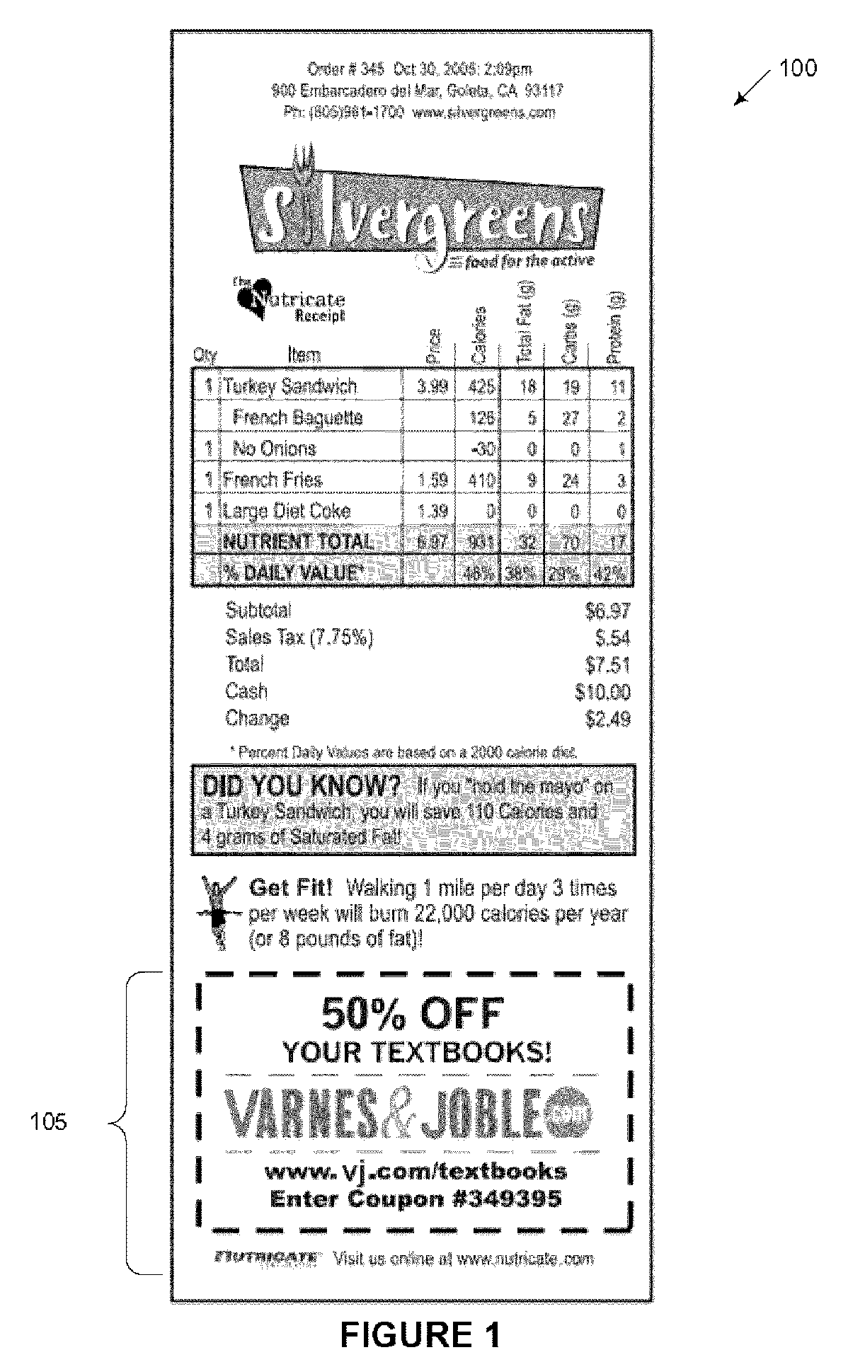 POS Receipt Bearing Real-Time Time/Geographic Advertisement