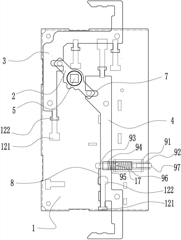 Deputy lock device comprising rotating shaft