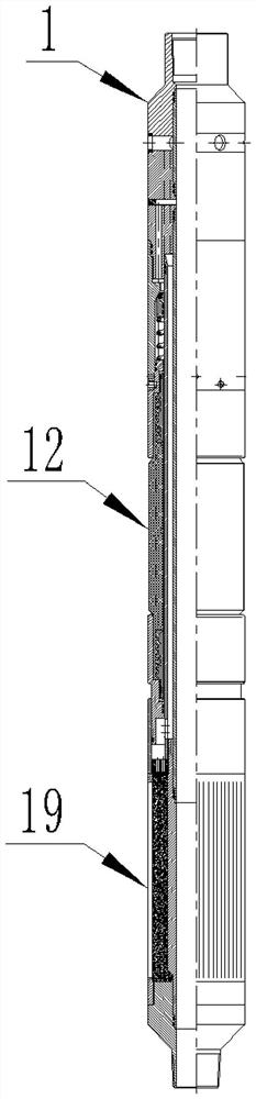 Oil-containing bubble shearing and oil filtering control device for fireflooding effective oil well casing gas