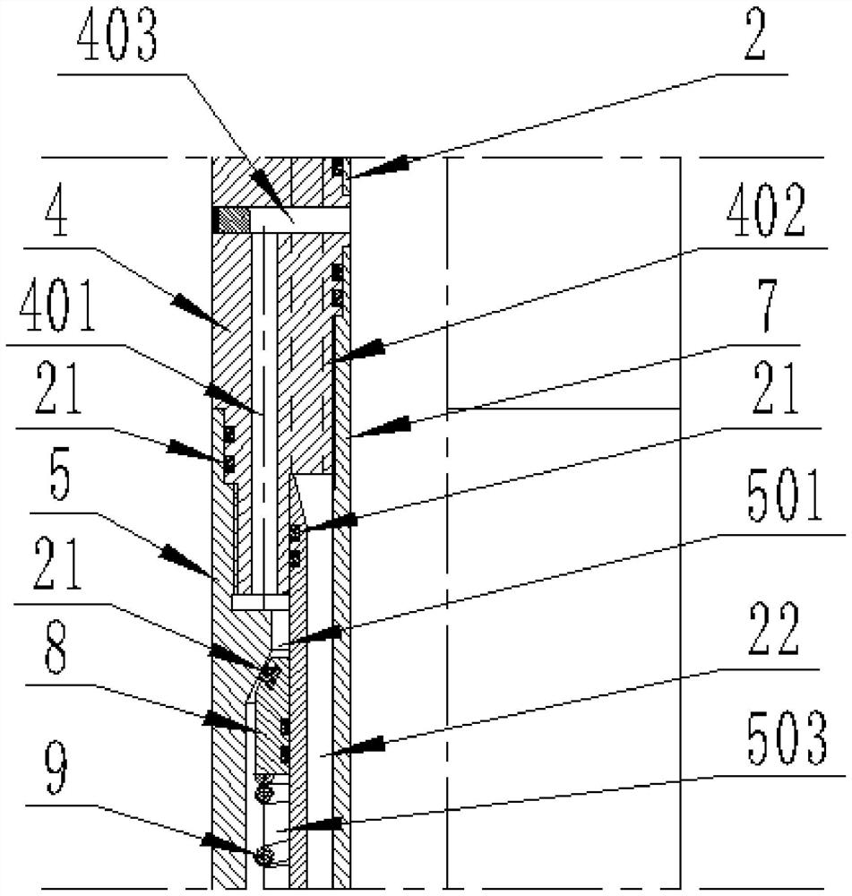 Oil-containing bubble shearing and oil filtering control device for fireflooding effective oil well casing gas