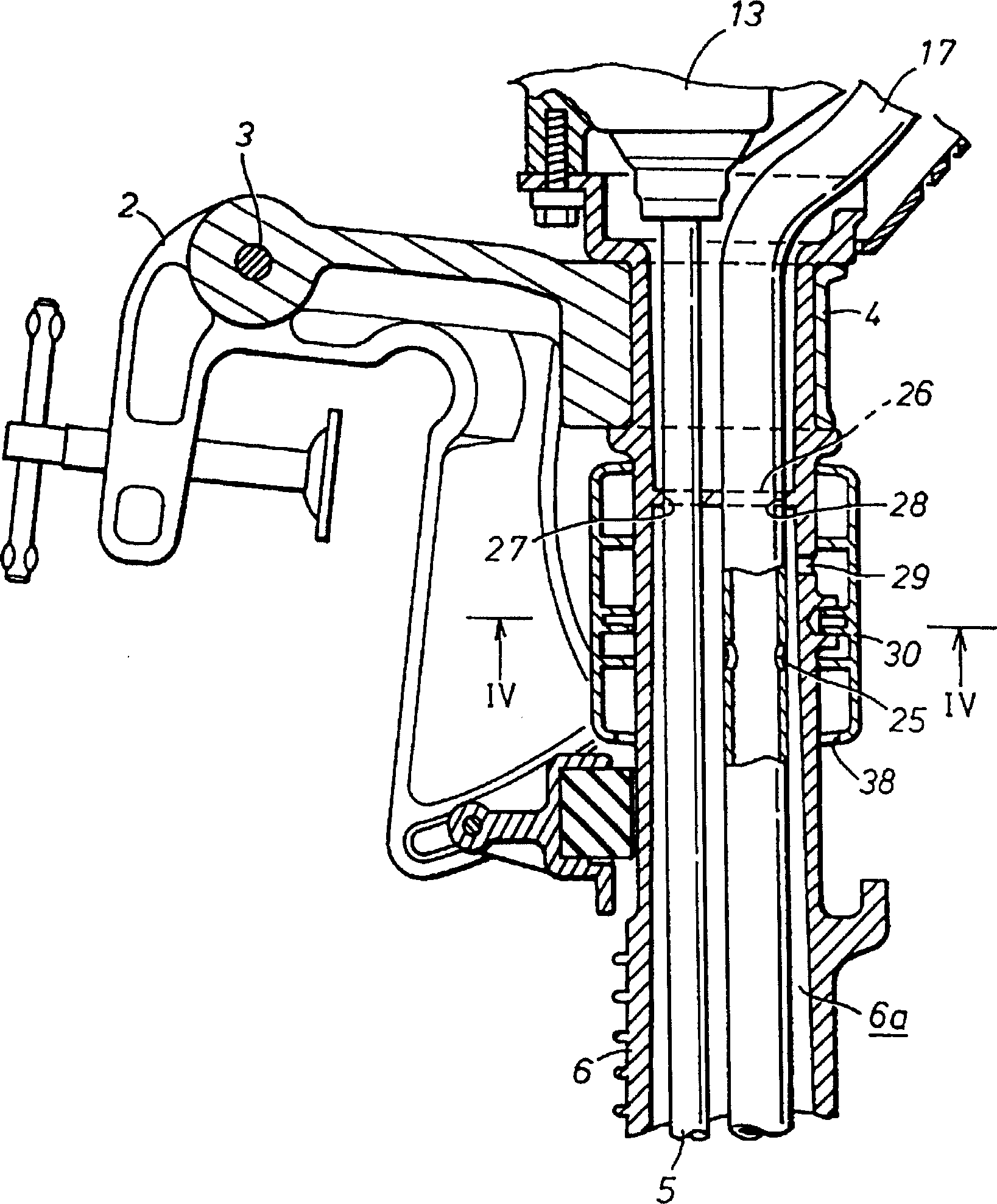 Exhaust arrangement for outboard marine drive engine