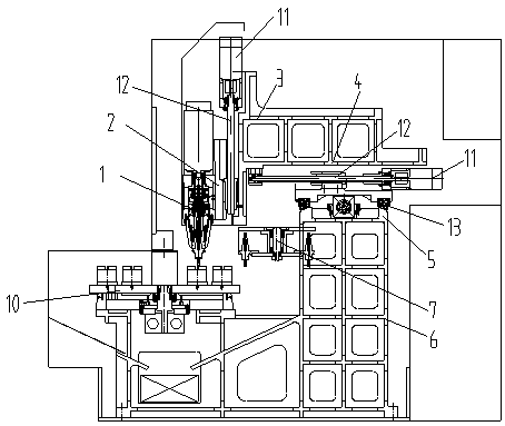 Multi-main-shaft vertical machining center